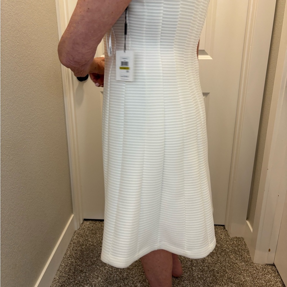 Calvin Klein Textured White Dress - Picture 7 of 13